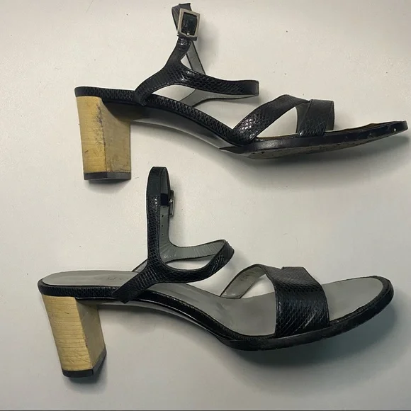Gucci Black Block Heel Ankle Strap Sandal - Picture 12 of 16